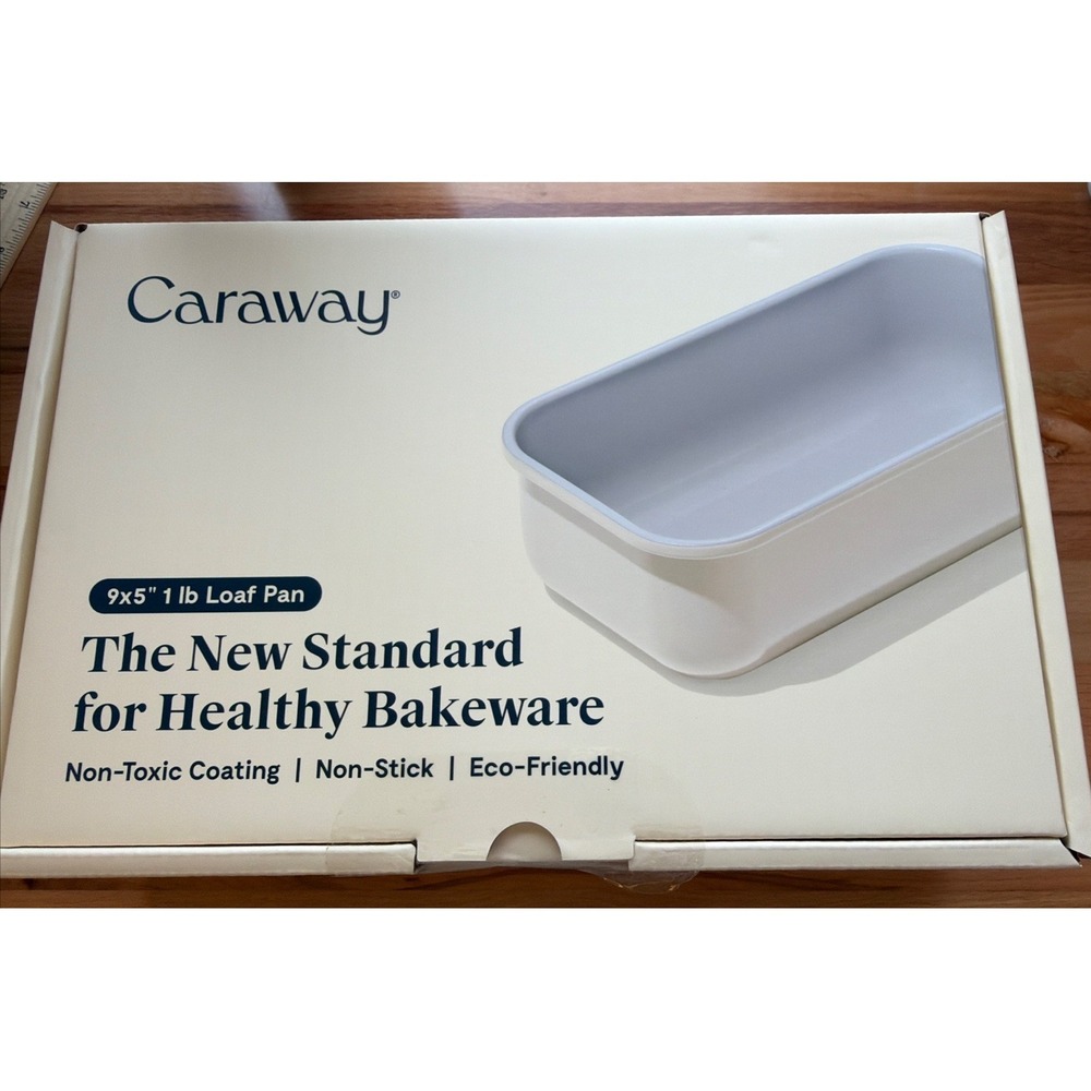 Caraway Non-Stick Ceramic 1 lb Loaf Pan - Non toxic - New Open Box